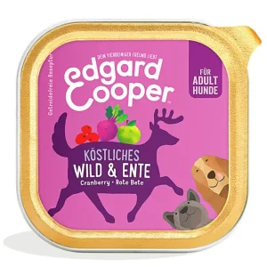Neuheit Sparpaket 11 x 150 g Edgard & Cooper Adult Wild & Ente Hunde Nassfutter